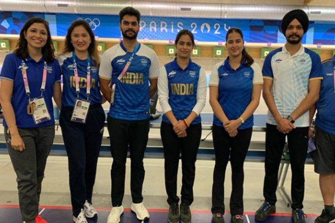 PARIS OLYMPICS INDIAN SHOOTERS